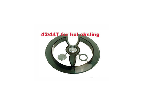 Flinger Kjedering 42T/44T Sort, plast, for hul aksling 